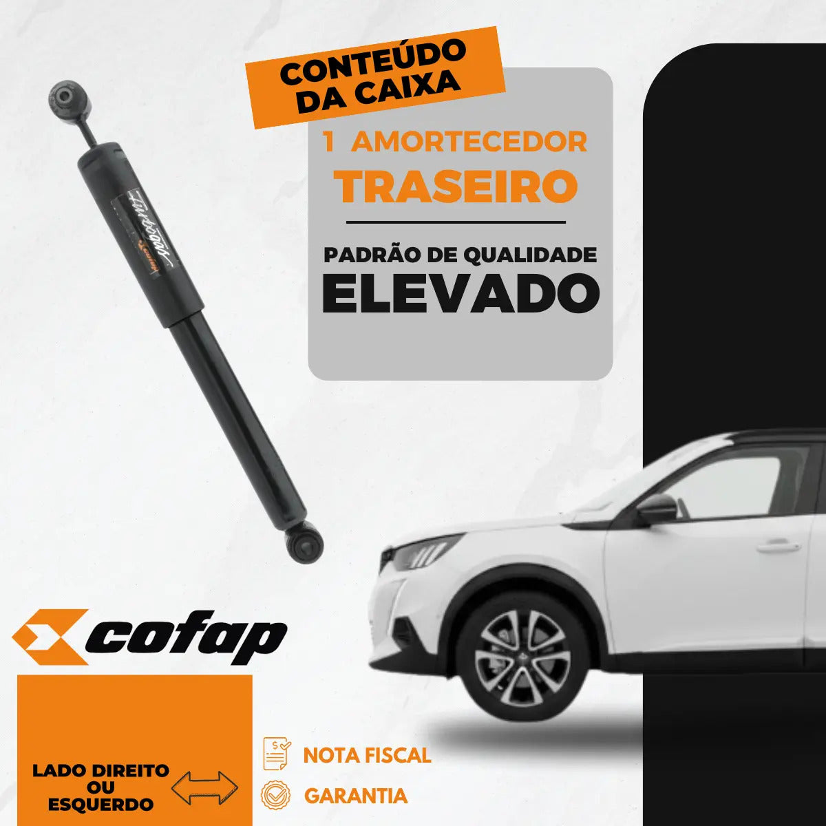 Amortecedor Traseiro Peugeot 2008 - 2019 Em Diante Cofap