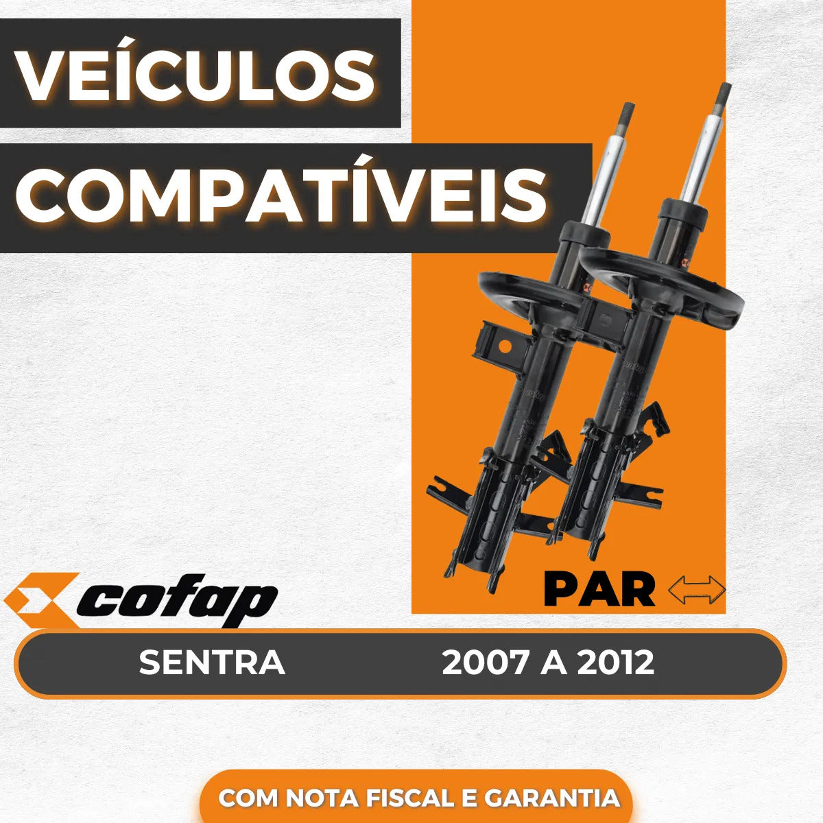 Par Amortecedor Dianteiro Sentra 2007 A 2012 - Cofap