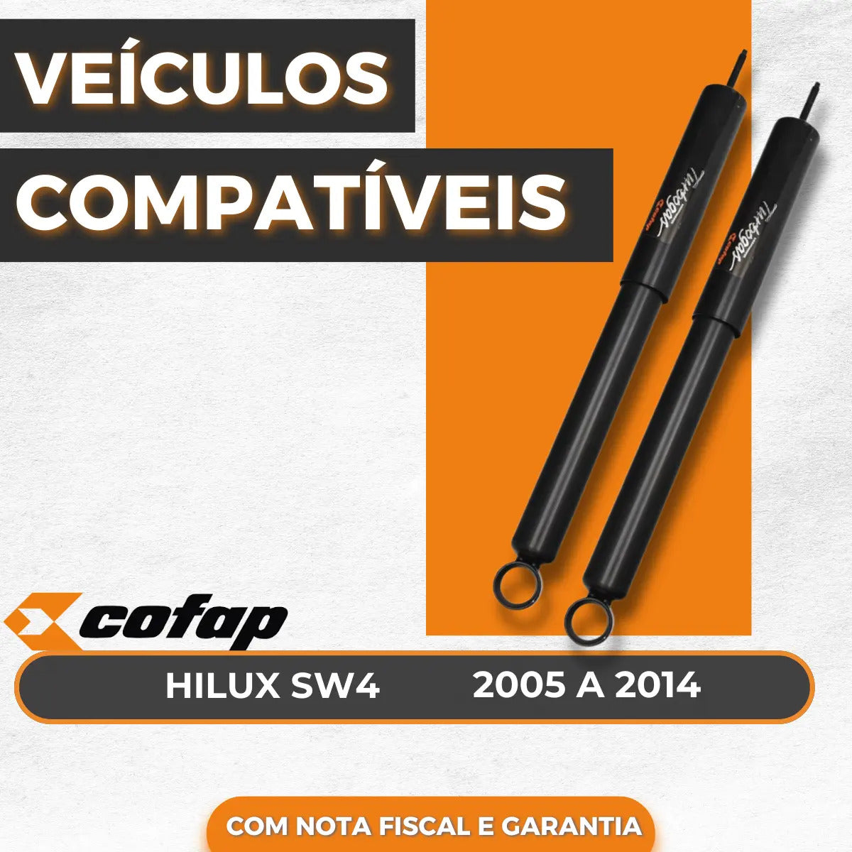 Par Amortecedor Traseiro Turbogás Cofap Hilux Sw4 2013 2014
