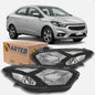 Farol Para Gm Onix Prisma Lt 2017 A 2019 Máscara Negra Arteb