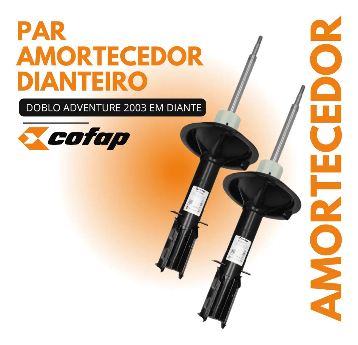 Par Amortecedor Dianteir Doblo Adventure Original Cofap 2012