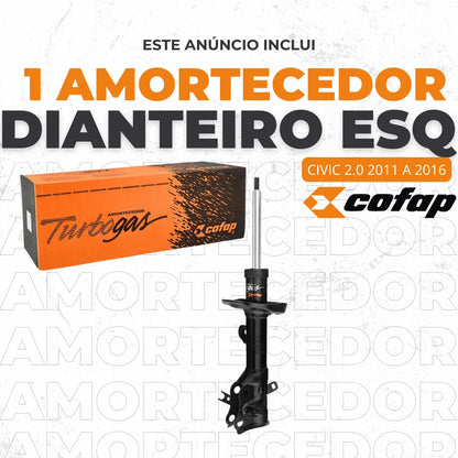 Amortecedor Dianteiro Esquerdo Honda Civic 2.0 12/16 Cofap