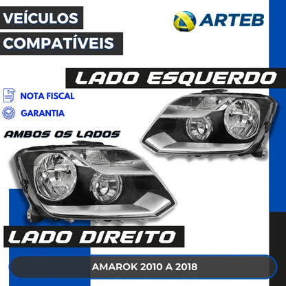 Farol Amarok C/ Motor E Mold Cromada 10 A 16 Original Arteb