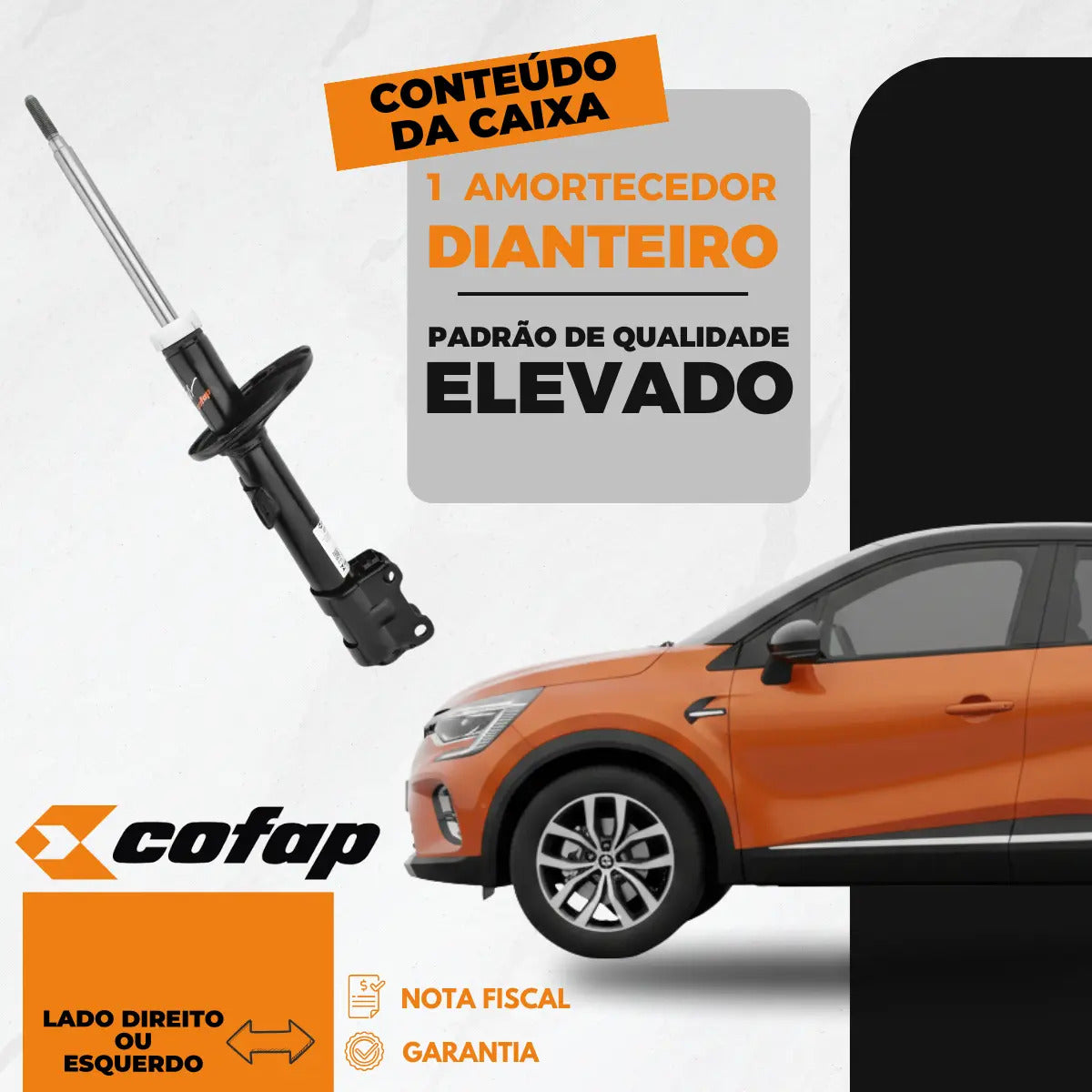Amortecedor Dianteiro Captur 2017 Em Diante - Cofap