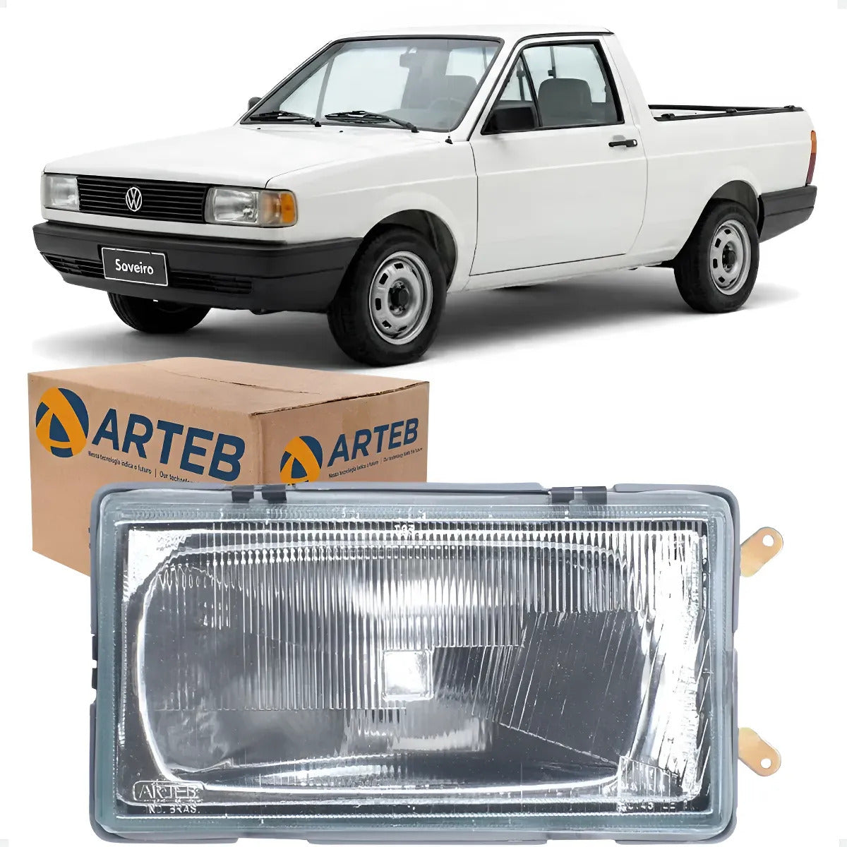 Farol Vw Gol Parati Saveiro 1986 1987 1988 1989 1990 Arteb