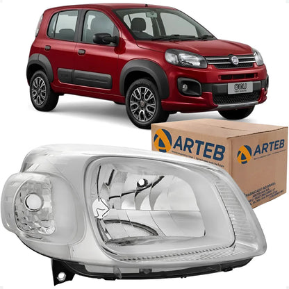 Farol Fiat Uno Vivace Way 2011 12 13 14 15 16 2017 Arteb