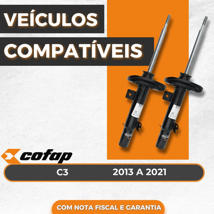 Par Amortecedor Dianteiro C3 2013 A 2021 Manual Cofap