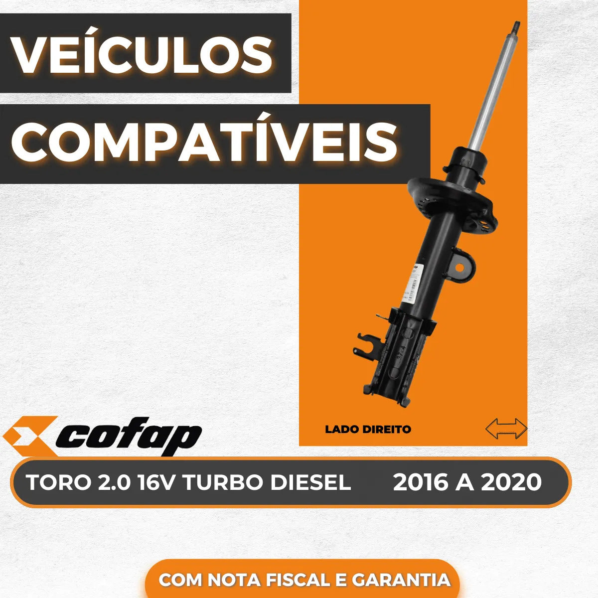 Amortecedor Dianteiro Direito Toro 2.0 Flex/diesel Cofap