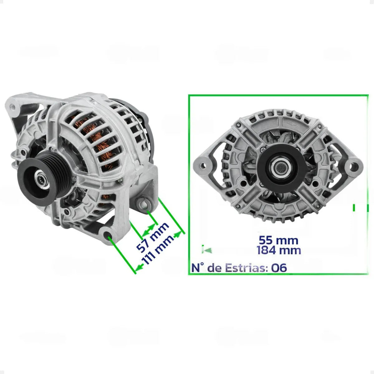 Alternador Corsa Astra Zafira S10 120a 1994 A 2012