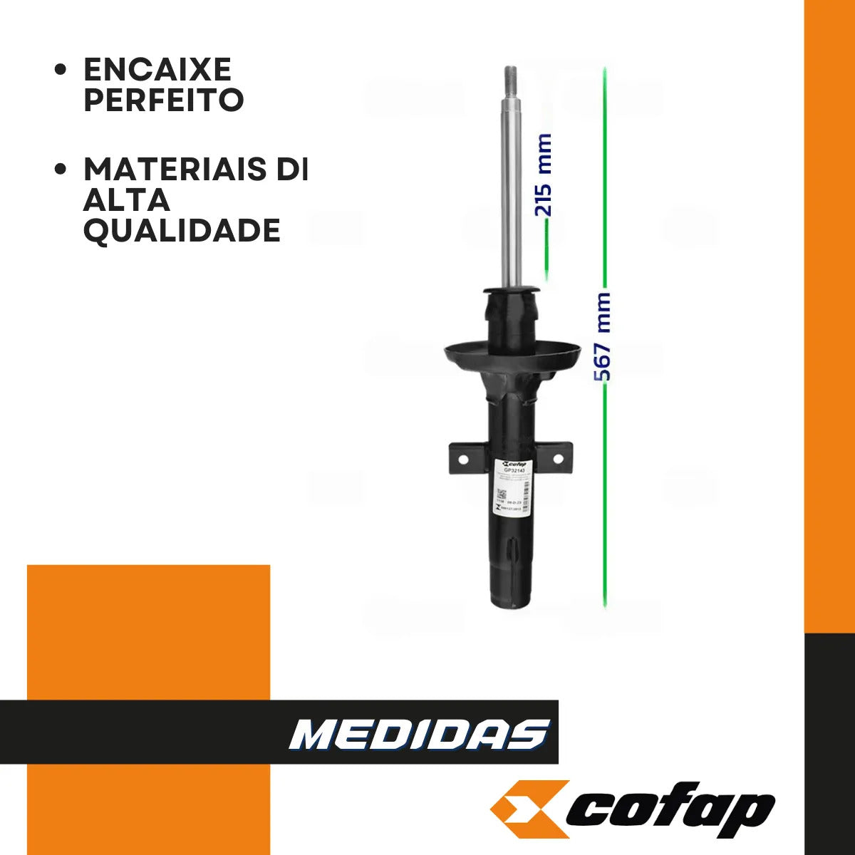 Par Amortecedor Dianteiro Verona 92/96 Cofap
