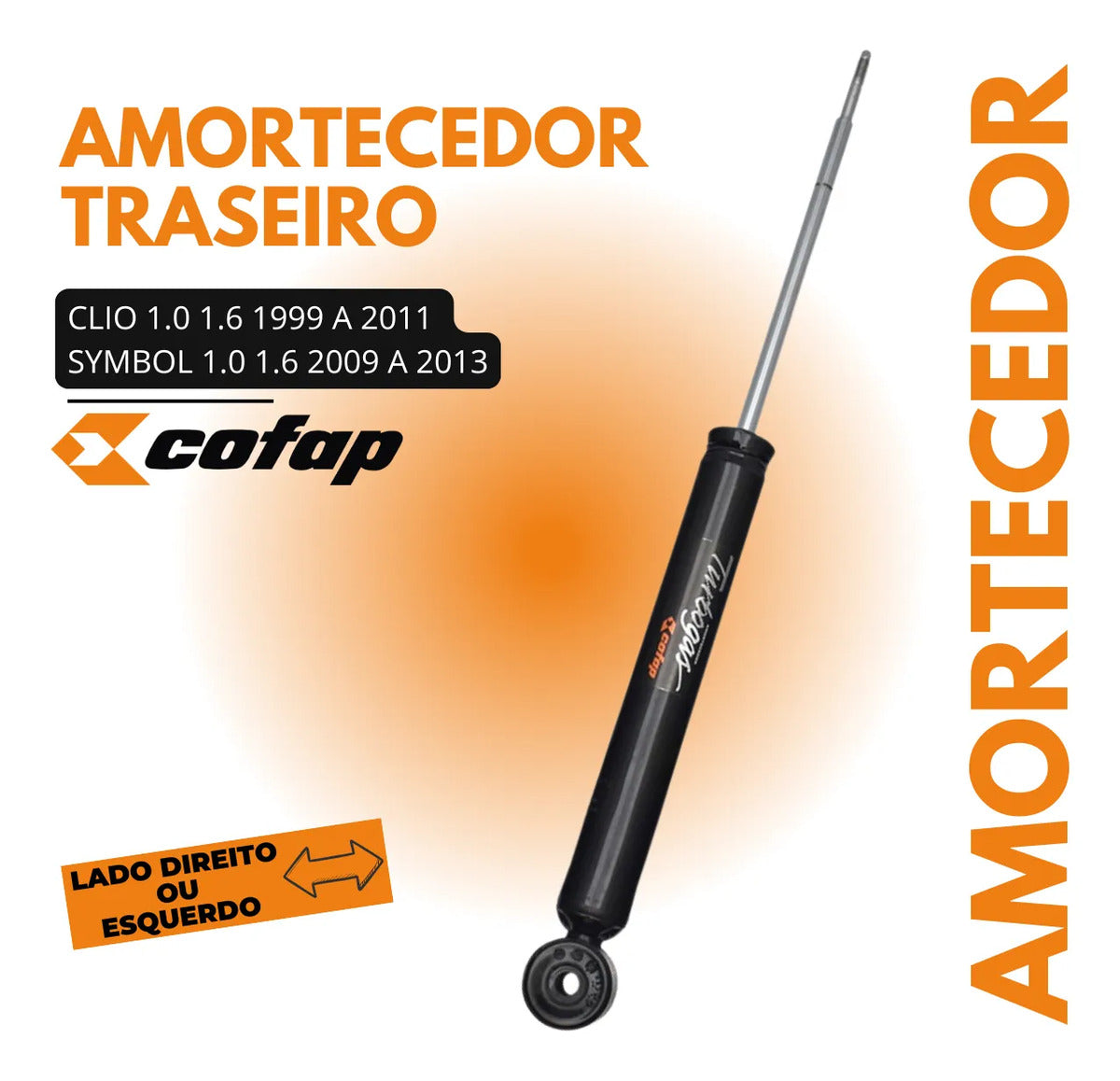 Amortecedor Traseiro Renault Symbol 2009 A 2013 Cofap
