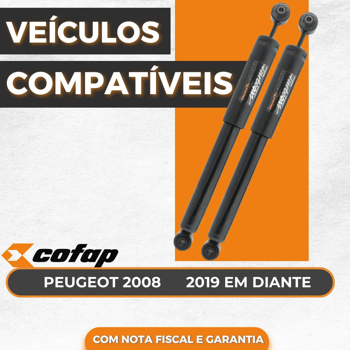 Par Amortecedor Traseiro Peugeot 2008 - 2019 Em Diante Cofap