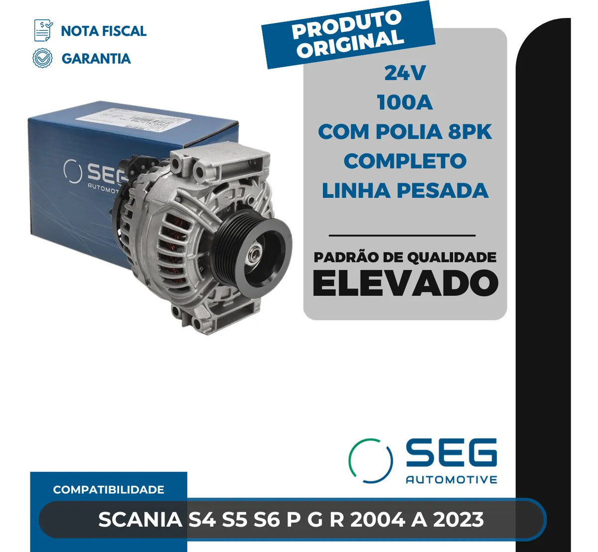 Alternador Para Scania S4 P R T S5 G P R 1998 A 2018 100a
