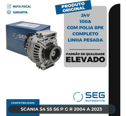 Alternador Para Scania S4 P R T S5 G P R 1998 A 2018 100a