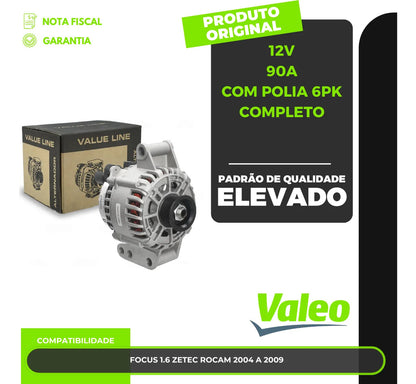 Alternador Focus 50009vlp 12v 90a Com Polia 6pk Completo