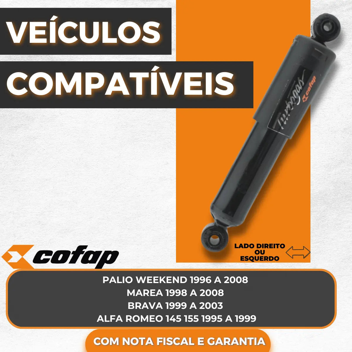 Amortecedor Cofap Traseiro Marea Ate 2008