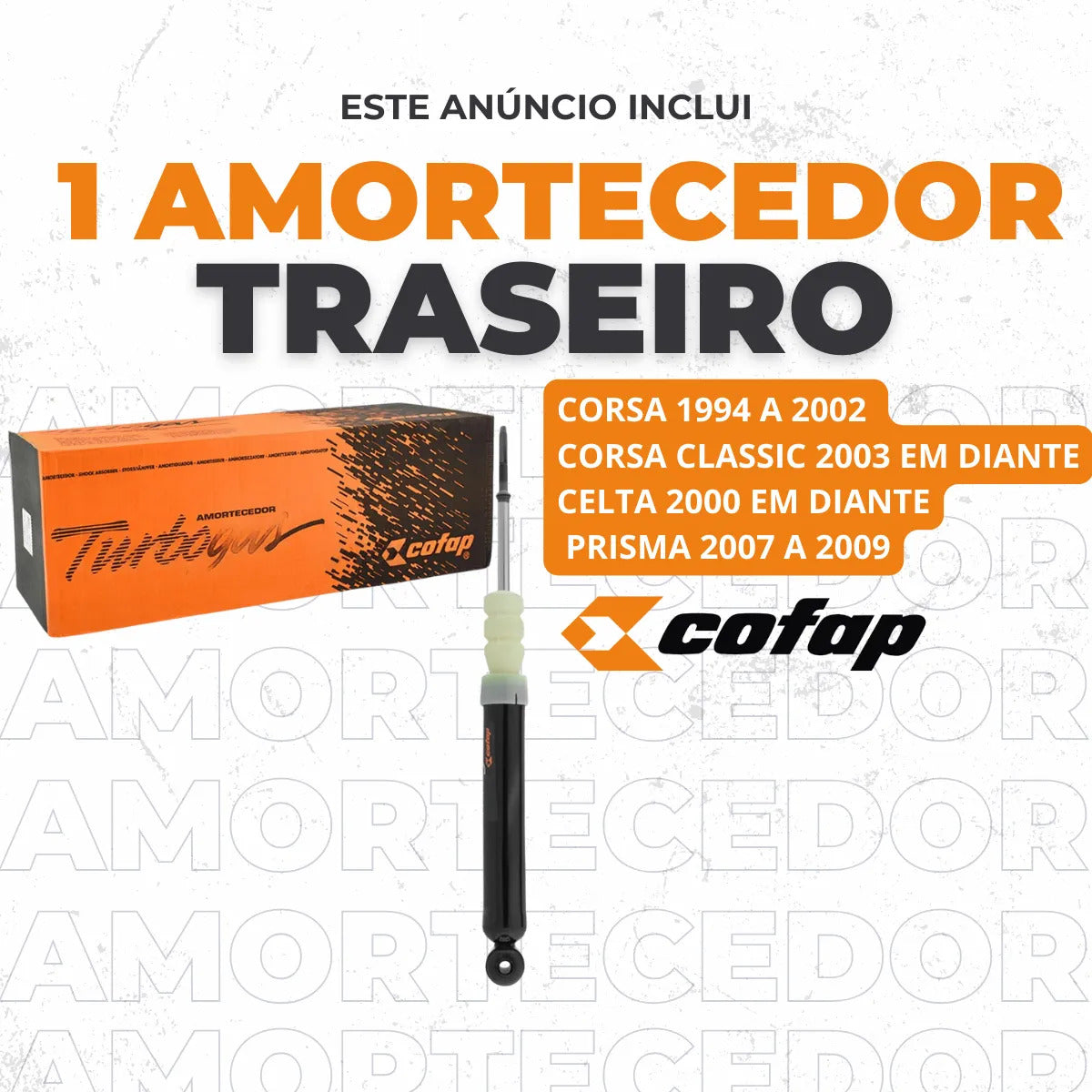 Amortecedor Traseiro A Gas Cofap - Celta Corsa Prisma