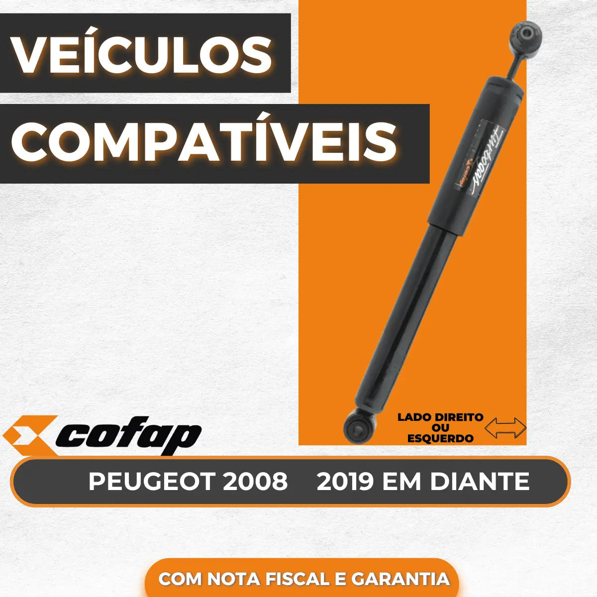 Amortecedor Traseiro Peugeot 2008 - 2019 Em Diante Cofap