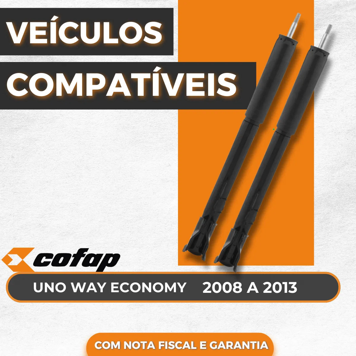 Par Amortecedor Traseiro  Uno Way 2008 A 2013 - Cofap