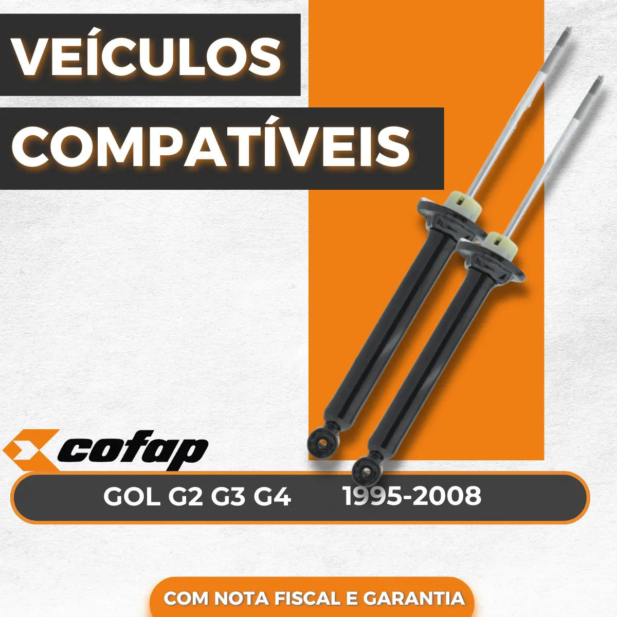 Par Amortecedores Traseiros Vw Gol Parati G2 G3 G4 Cofap