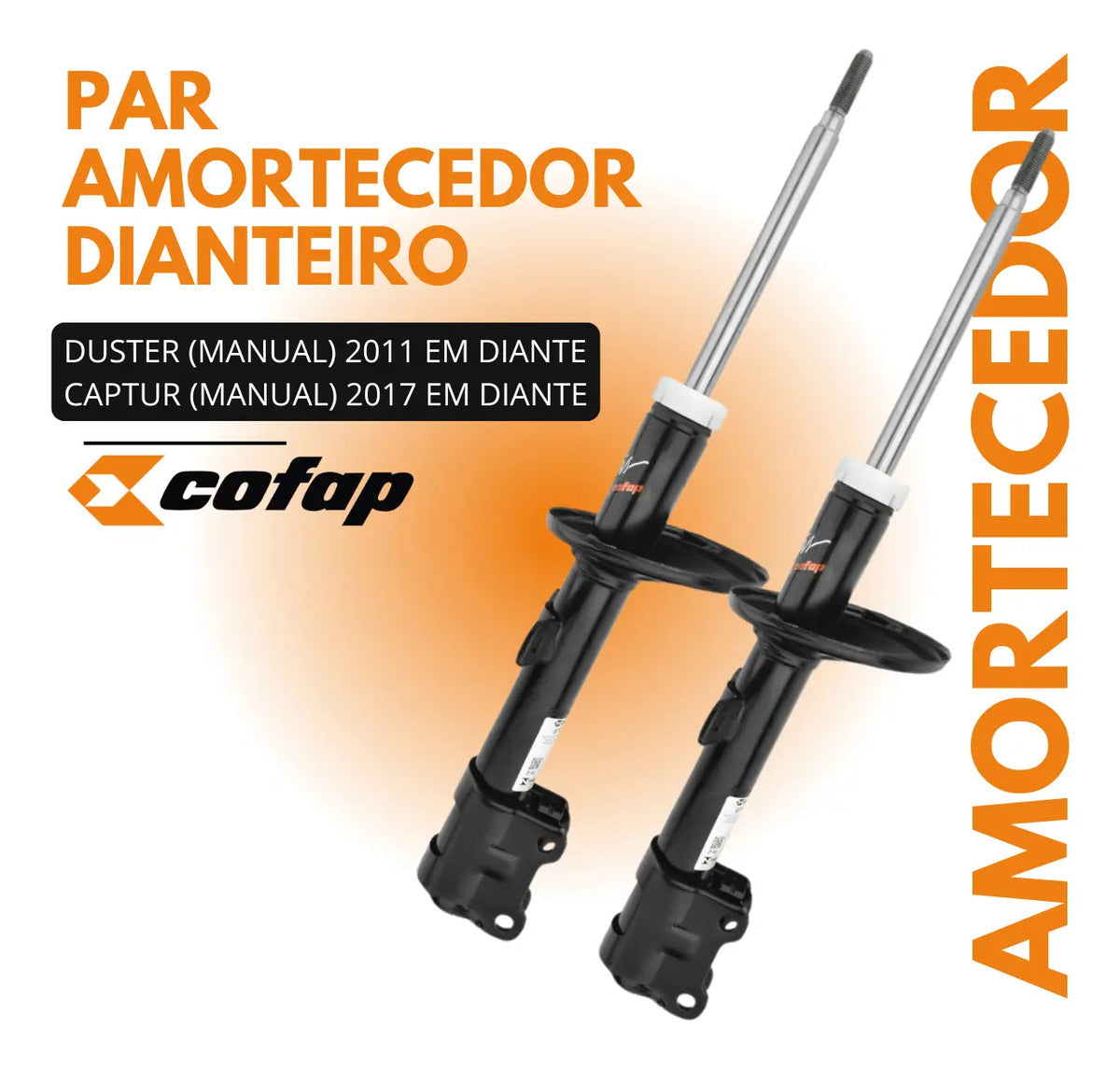 Par Amortecedor Dianteiro Duster Manual Até 2014 - Cofap