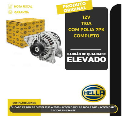 Alternador Ducato Cargo Daily 2.8 3.0 Diesel 12v110a 7pk