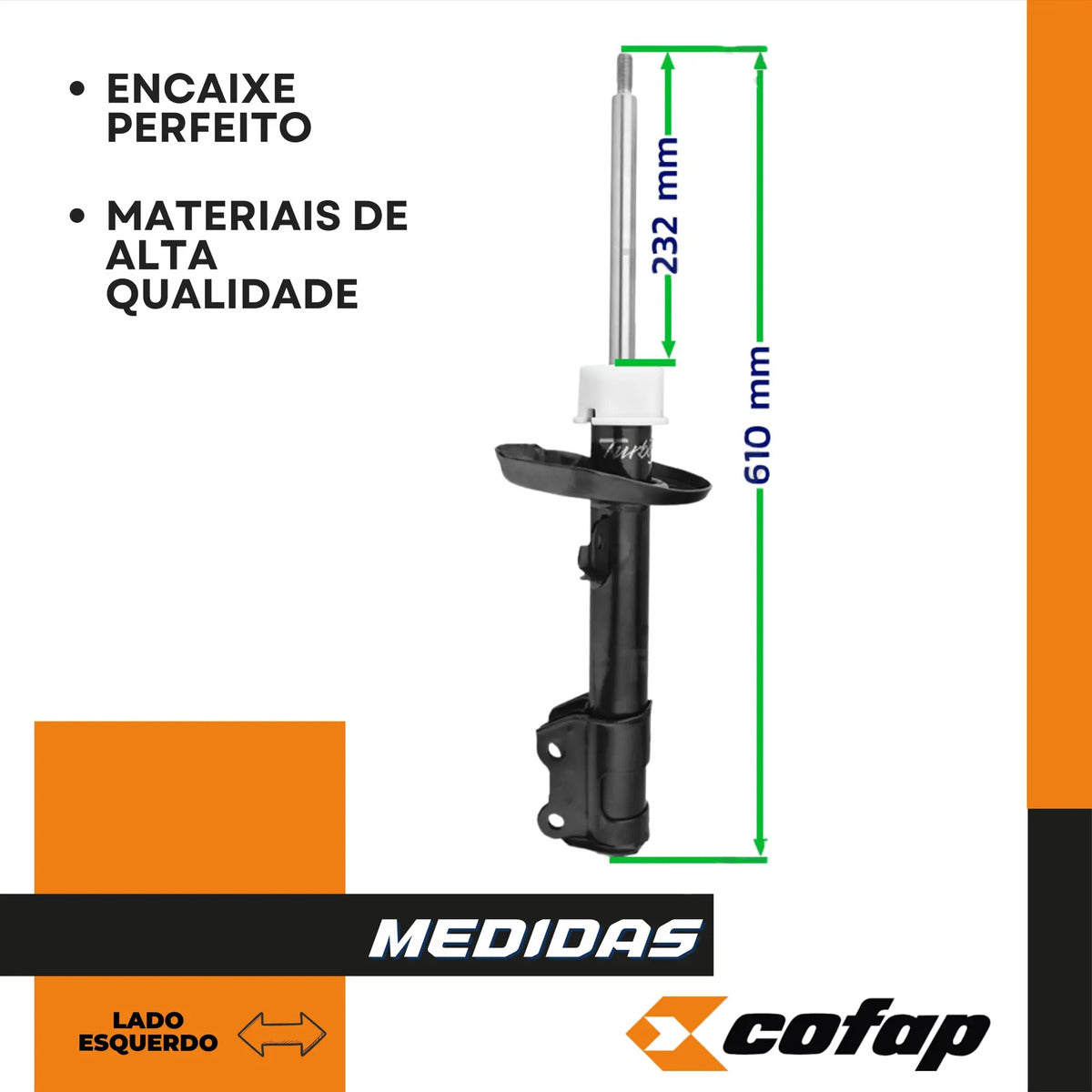 Amortecedor Dianteiro Esquerdo Siena 12 - 20 Cofap Gp32867