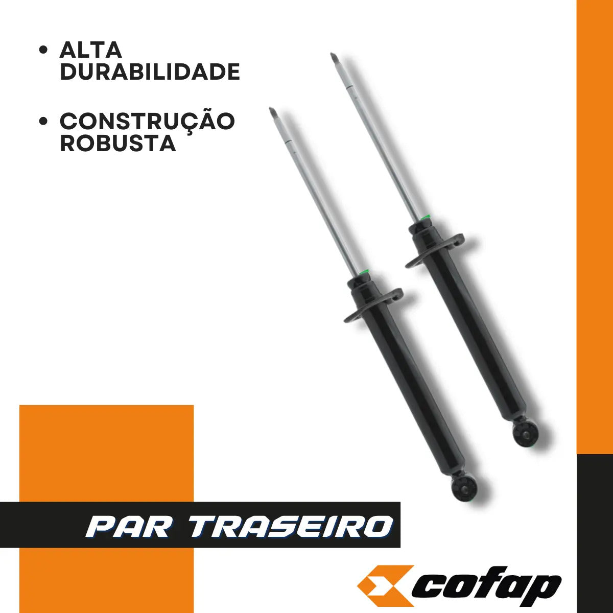 Par Amortecedor Traseiro Cofap Vw Gol Quadrado 1980 Á 1994