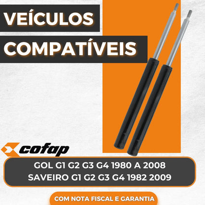 Par Amortecedor Dianteiro Gol G1 G2 G3 G4 1980 A 2008 Cofap