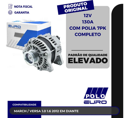 Alternador March / Versa 1.0 1.6 2012 Em Diante 12v130a