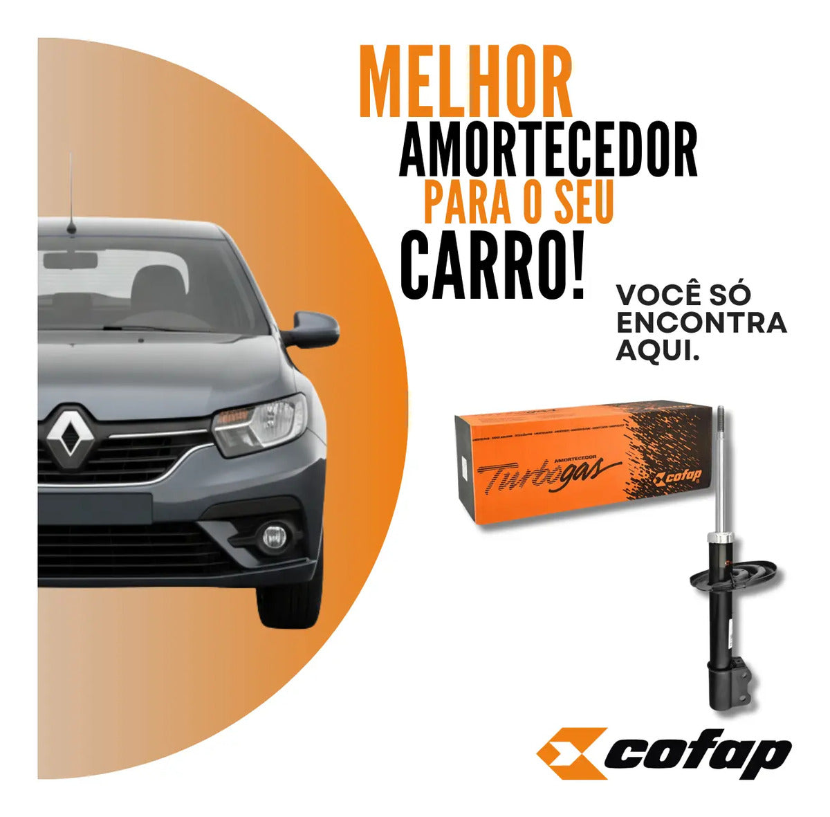 Amortecedor Dianteiro Logan Sandero 1.0 2021 A 2025 Cofap
