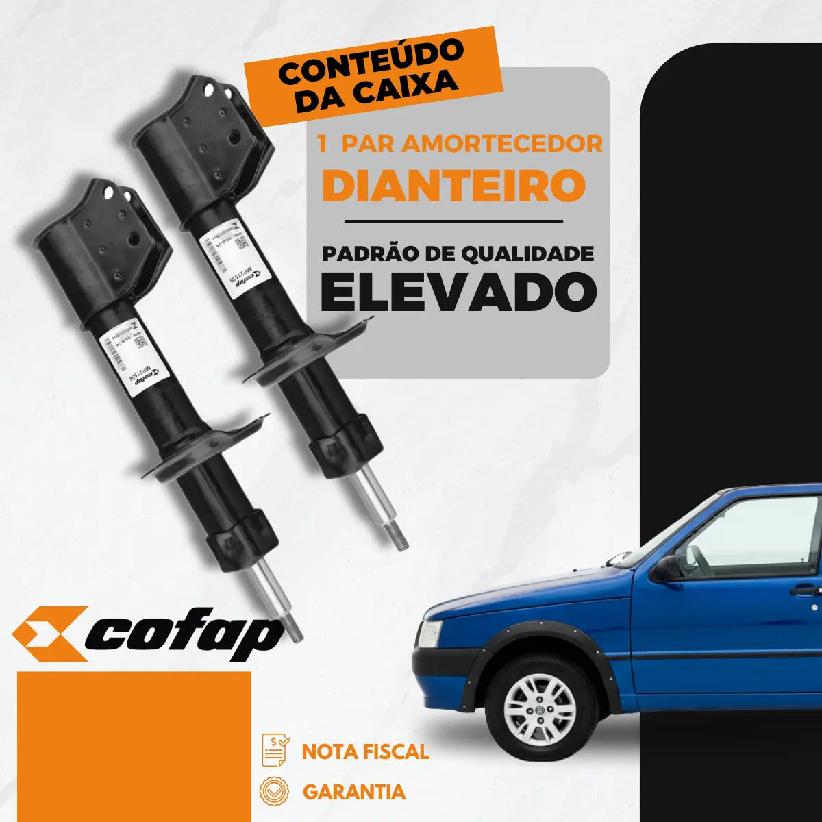 Par Amortecedor Dianteiro Uno Economy 1.0 2009 A 2013 Cofap