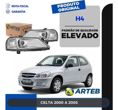 Farol Cromado Celta 2000 2001 2002 2003 2004 2005 Arteb