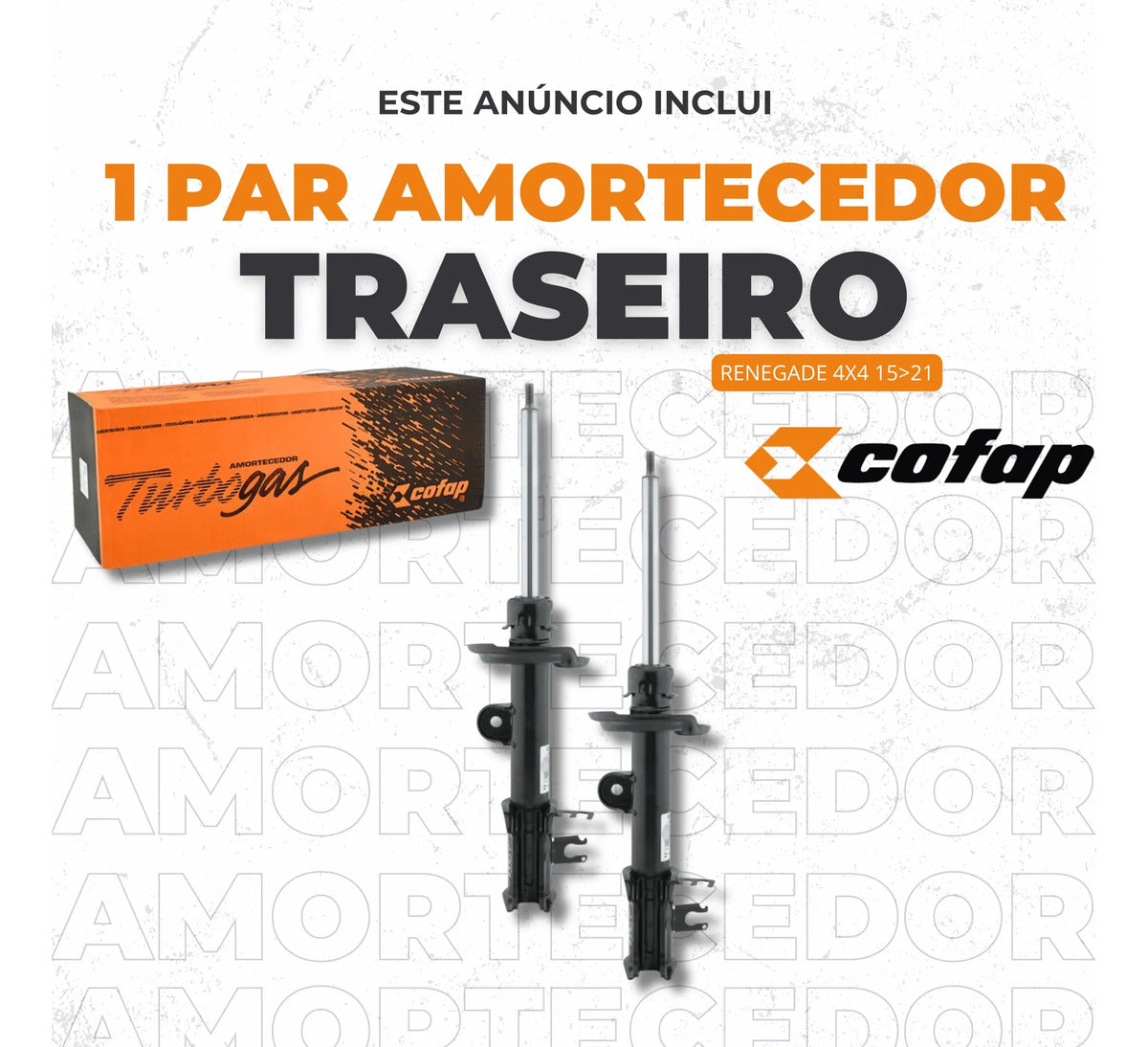 Par Amortecedor Traseiro Jeep Renegade 4x4 15/21 Cofap