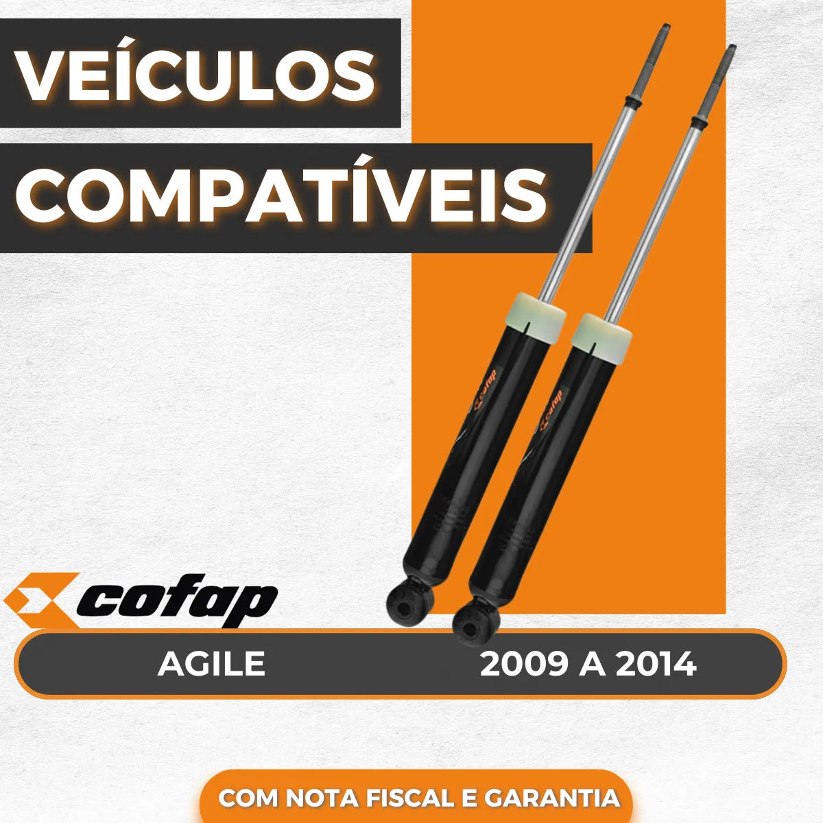 Par Amortecedor Traseiro Original Cofap Agile 2009 A 2014