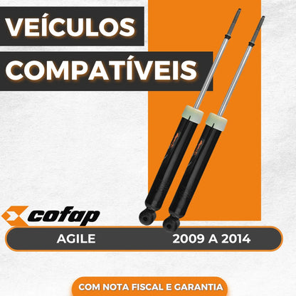 Par Amortecedor Traseiro Original Cofap Agile 2009 A 2014