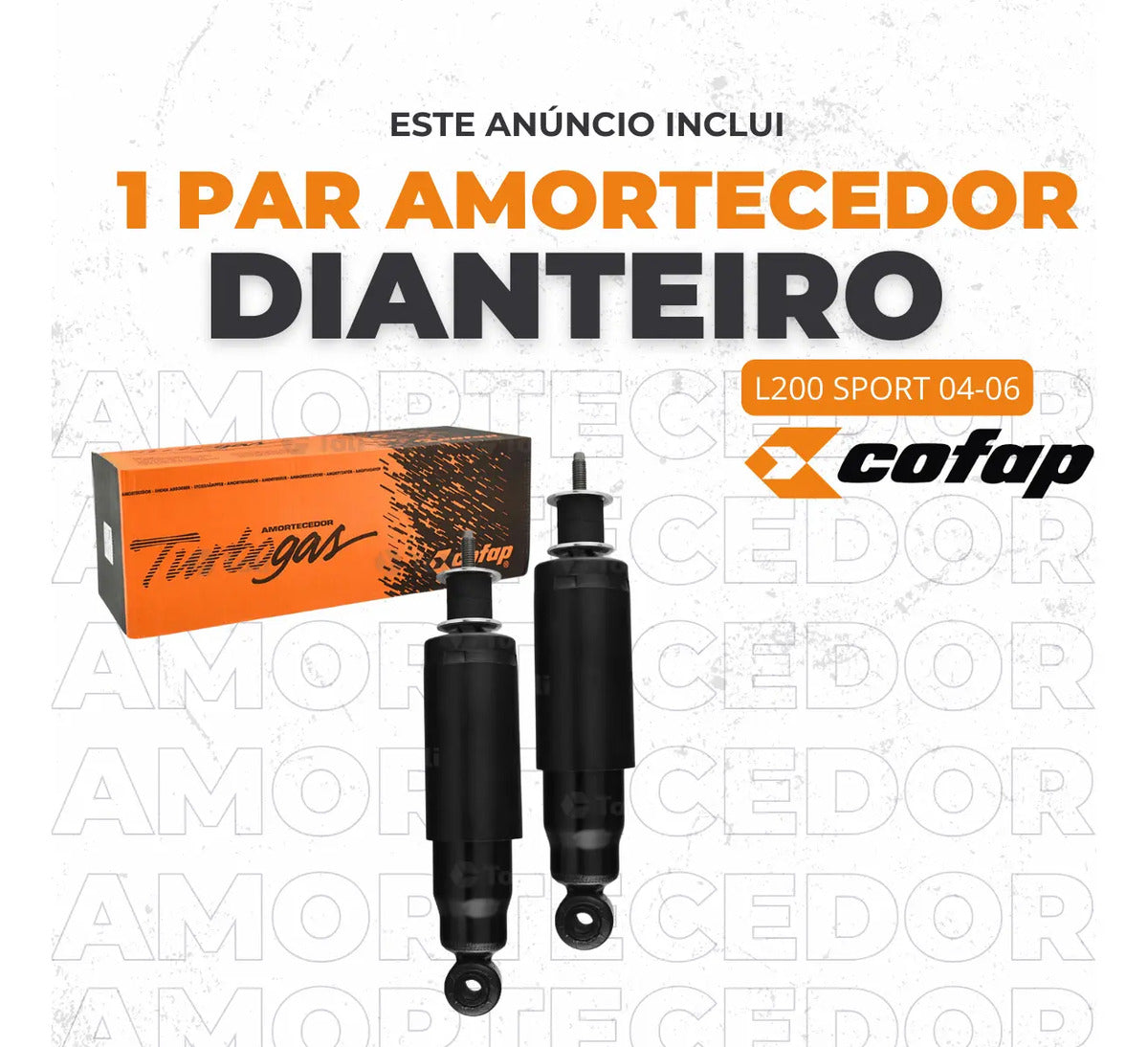 Par Amortecedor Dianteiro L200 Sport 2004 A 2006 Cofap Super