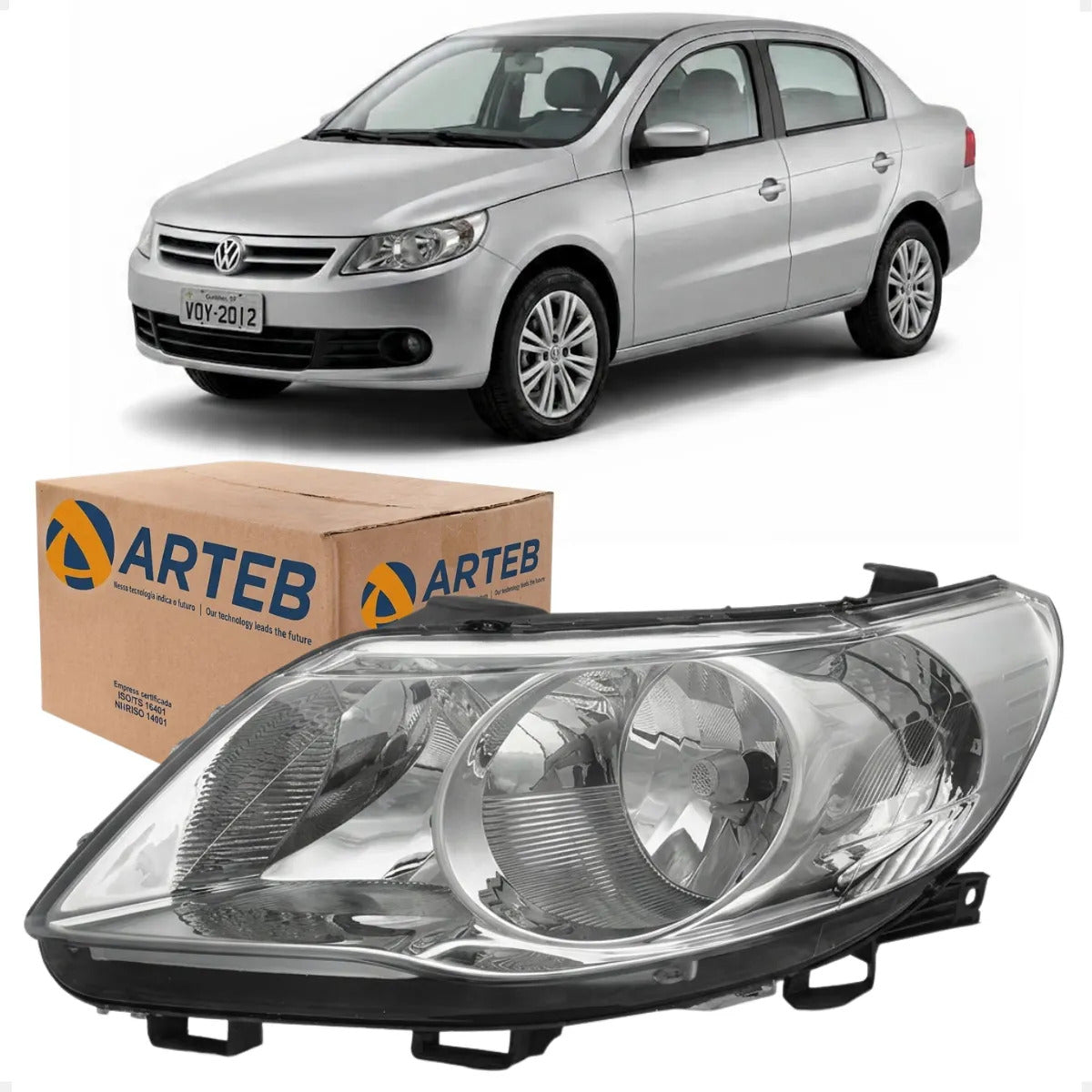 Farol Voyage G5 2009 A 2012 Foco Duplo Defletor Malha Arteb