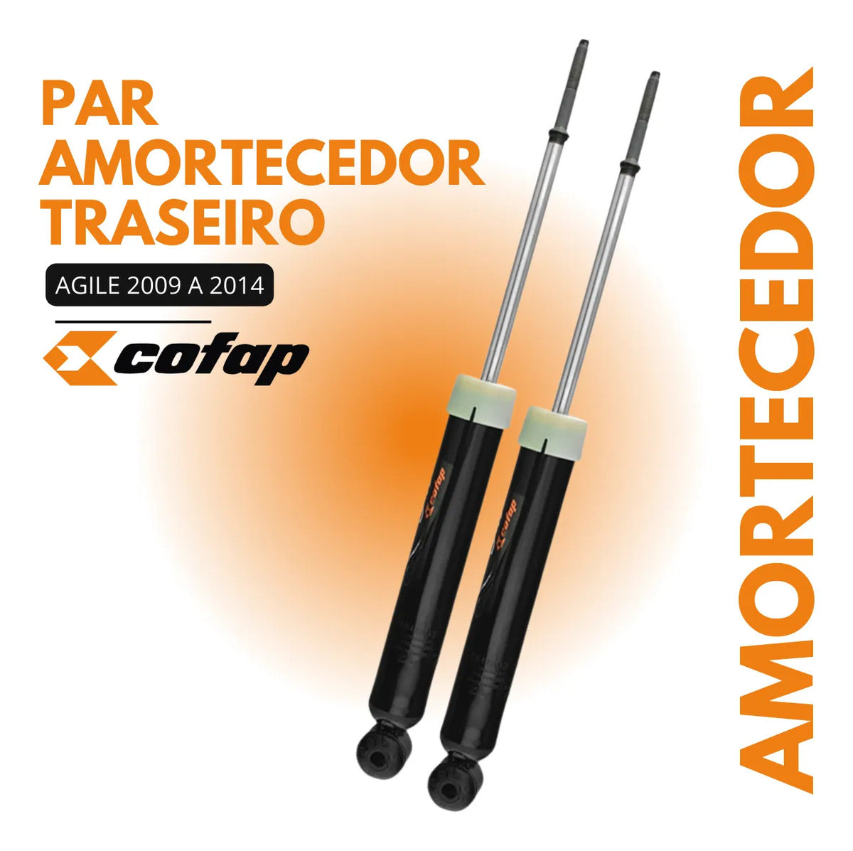Par Amortecedor Traseiro Original Cofap Agile 2009 A 2014