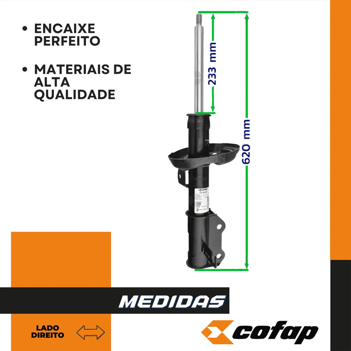 Amortecedor Dianteiro Direito Cruze 11 - 16 Cofap Gp32960