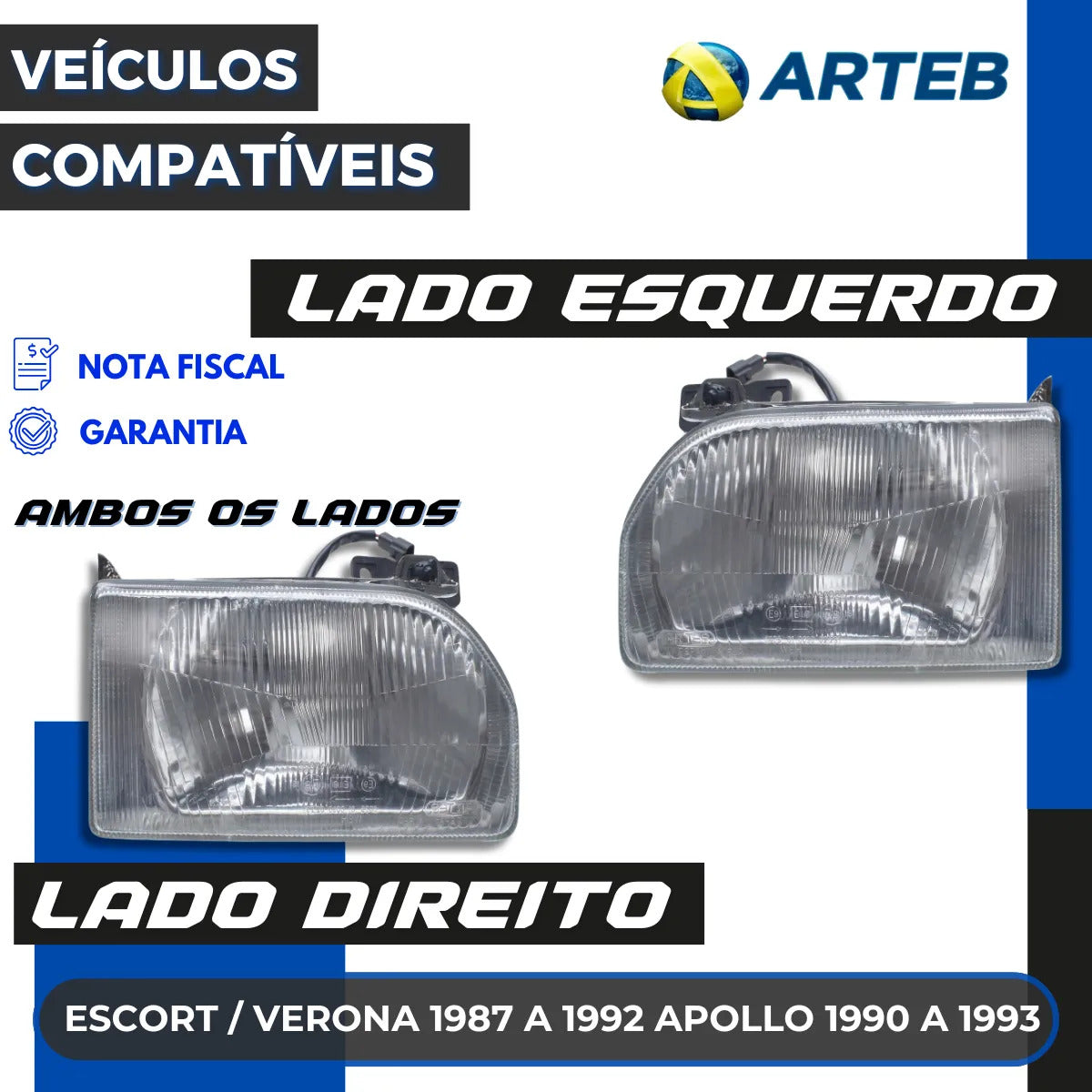 Farol Escort 1986 1987 88... A 1995 1996 Apollo Verona Arteb
