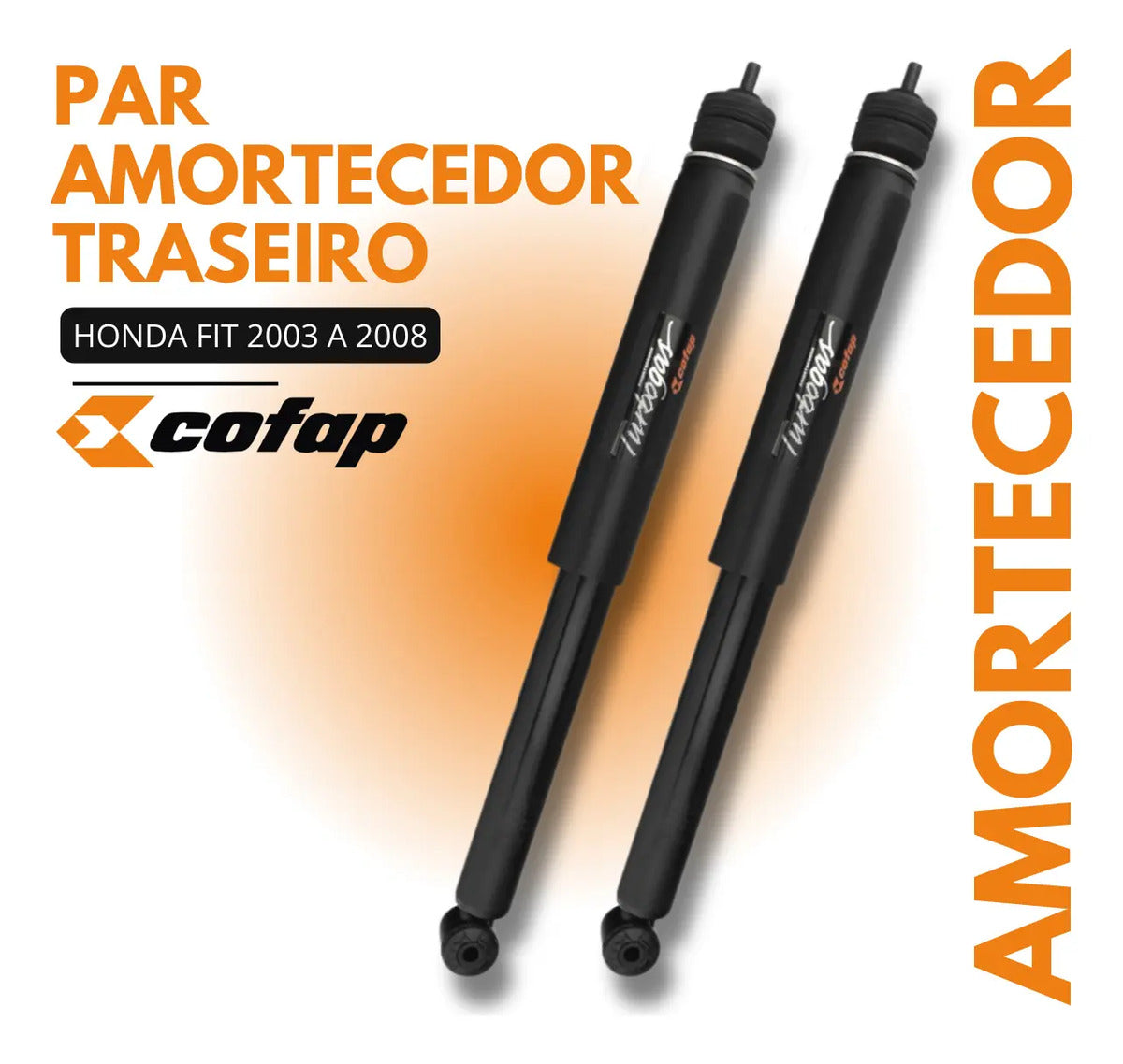 Par Amortecedor Traseiro Honda Fit 2003 A 2008 Cofap