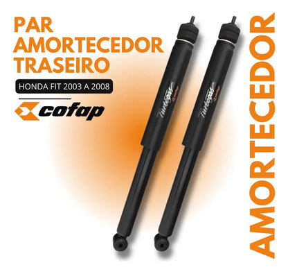 Par Amortecedor Traseiro Honda Fit 2003 A 2008 Cofap