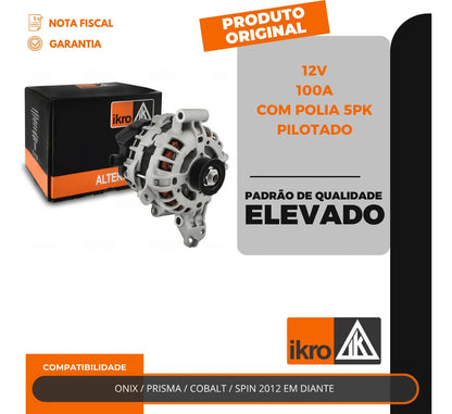 Alternador Onix Prisma Cobalt Spin 100a 2012