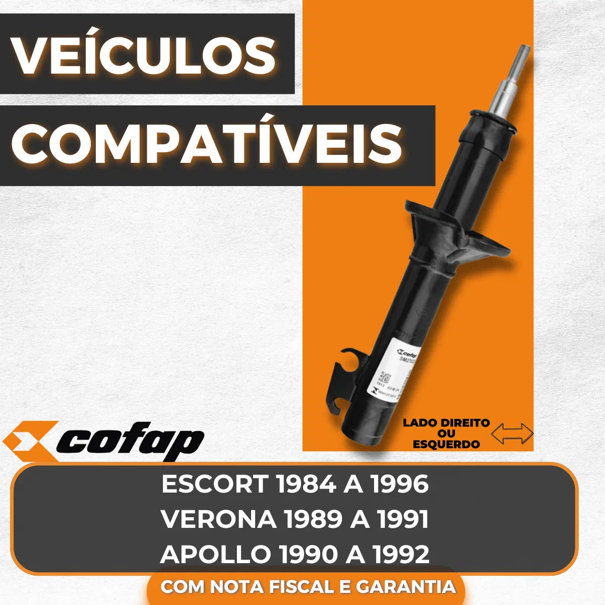 Amortecedor Dianteiro Cofap Escort 1984 A 1996 - Sm27025