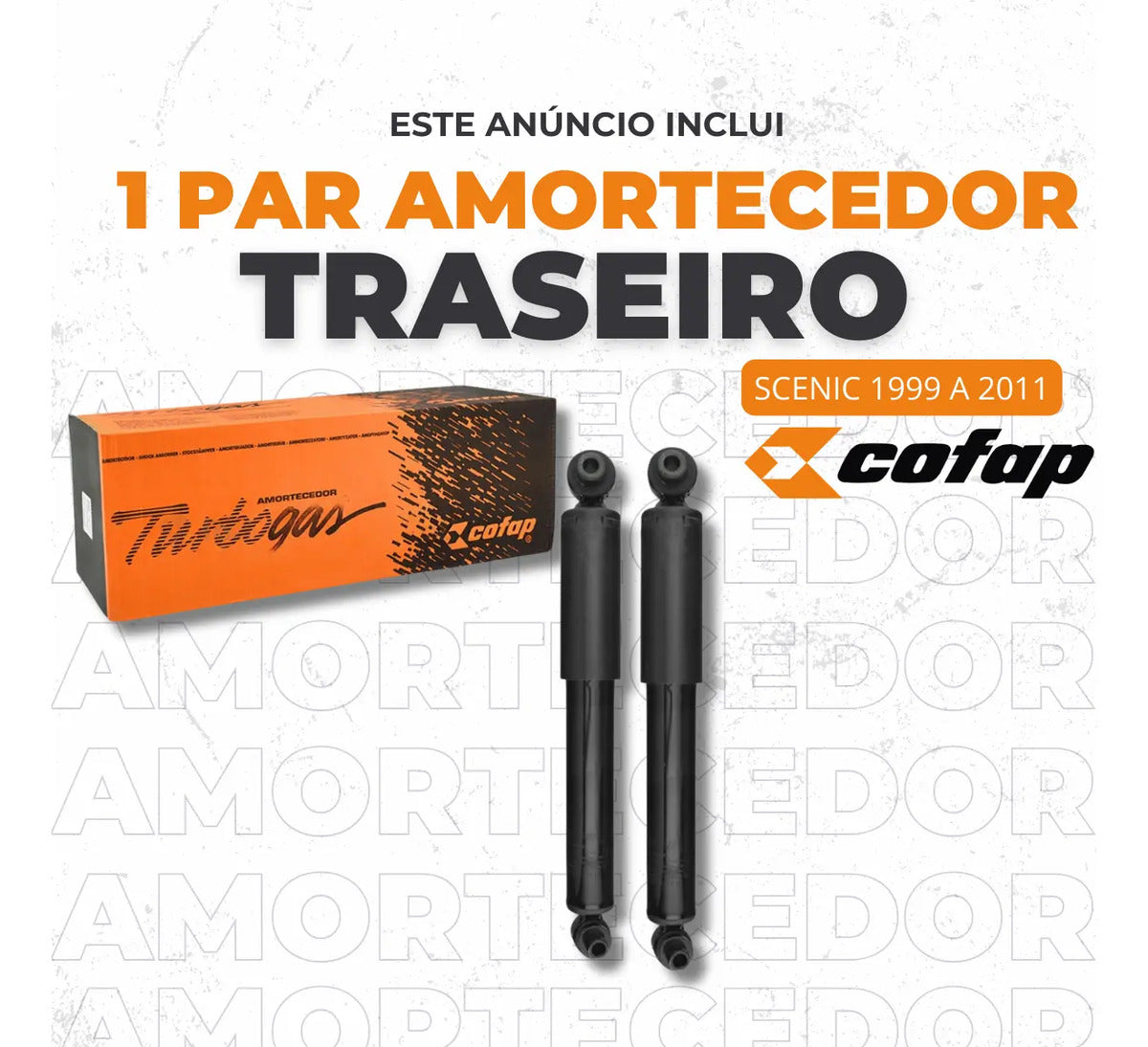 Par Amortecedor Traseiro Renalt Scenic Original Cofap
