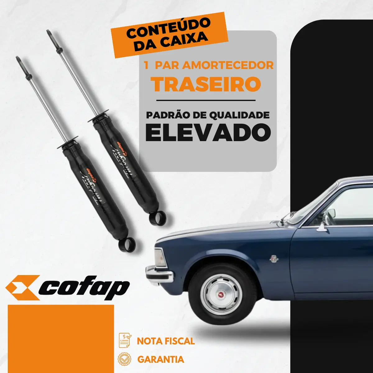 Par Amortecedor Traseiro Cofap Opala 1987 88 89 91 1992 1993