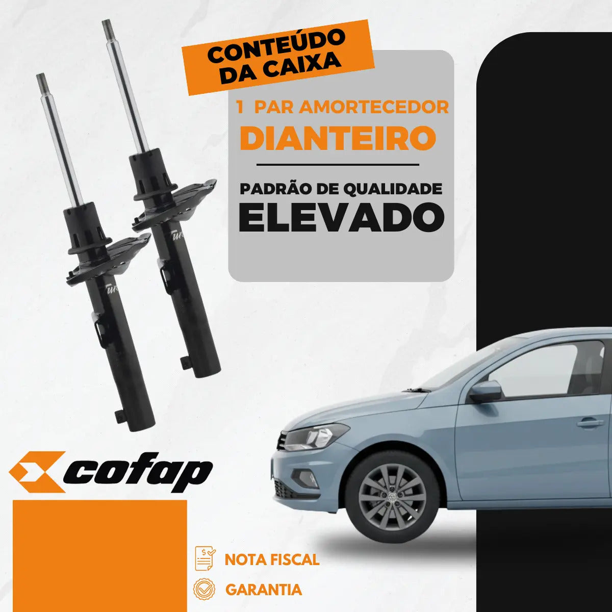 Par Amortecedor Dianteiro Polo 1.0 Mpi Track Cofap