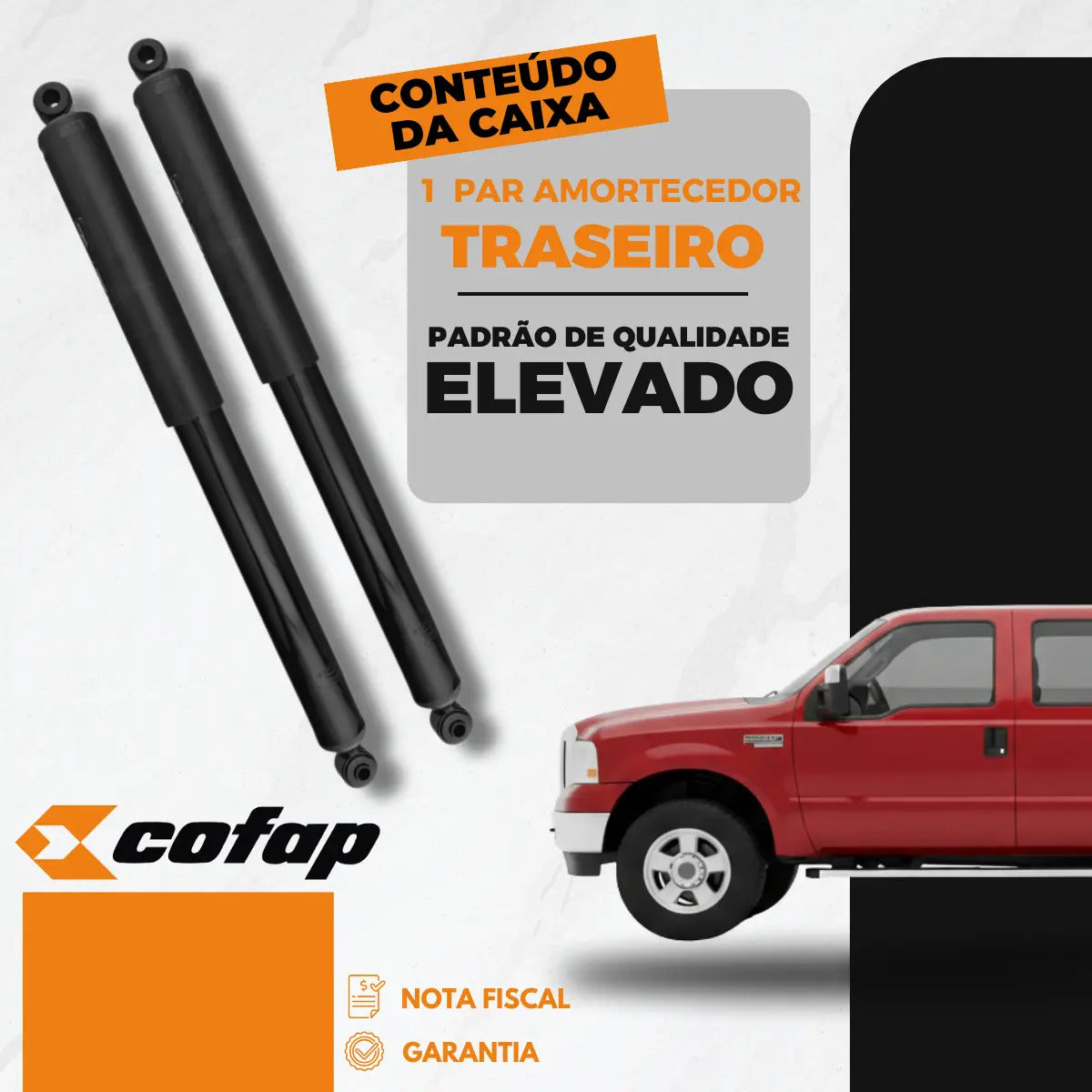 Par Amortecedor Traseiro F250 Xlt 2006 Cofap Original