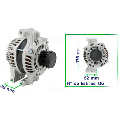 Alternador  Jeep Compass 2.0 16v Flex 2015+ - Euro 12v160a